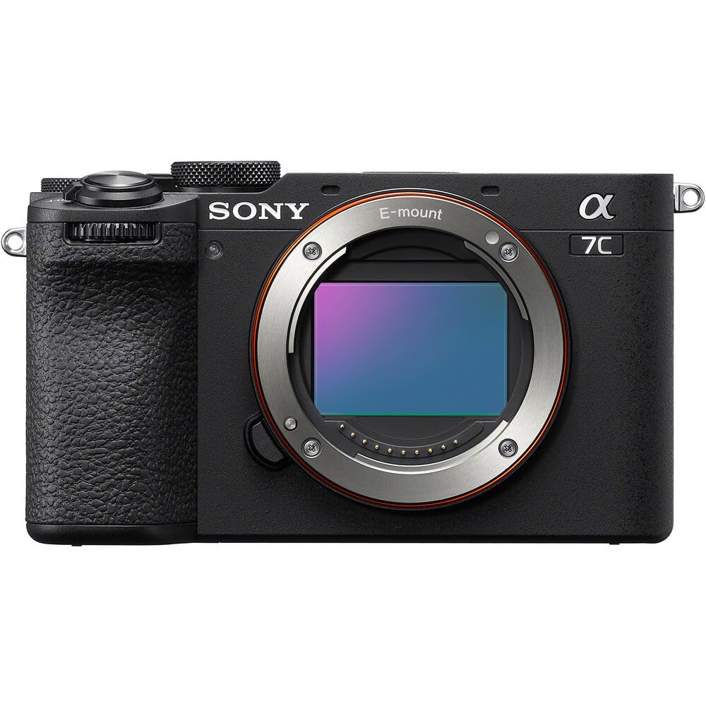 Sony Alpha 7C II Mirrorless Full-Frame Interchangeable Lens Camera (ILCE-7CM2/B) + 64GB SF-G Tough Card + Bag + 3 x NP-FZ100 Compatible Battery + Photo Software + External Charger + More